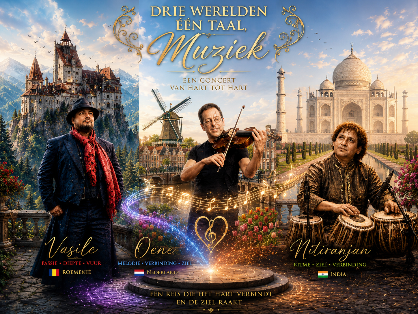 Drie werelden, één taal: muziek (live)